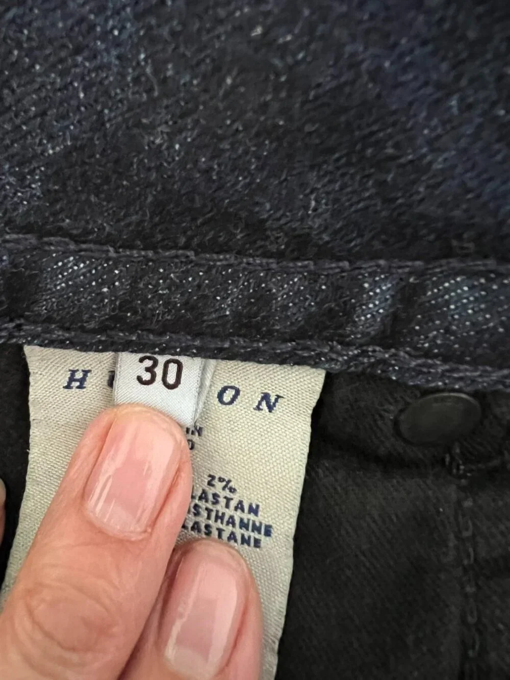 Hudson Signature Bootcut Jeans Sz 30 Dark Wash Long Inseam 33 Flap Pocket - Picture 11 of 14